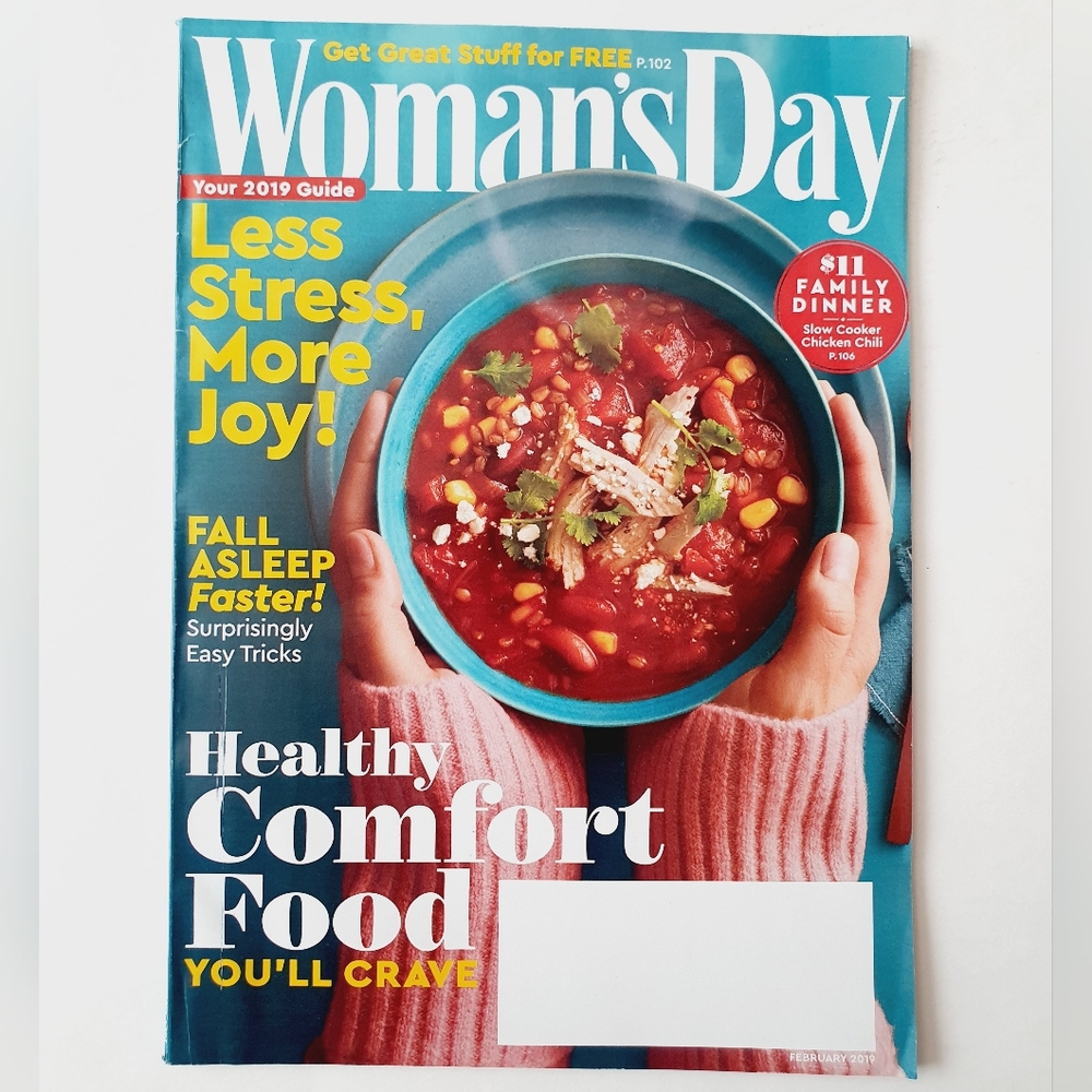 Woman's Day Magazine February, 2019 - Healthy Comfort Food